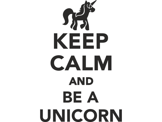 Sticker Licorne Keep Calm - Stickers Adhesifs muraux