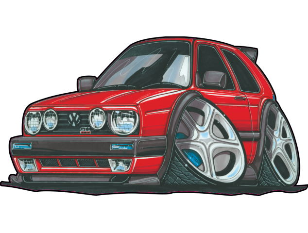 Autocollant 141-Golf MK2 - VolksWagen