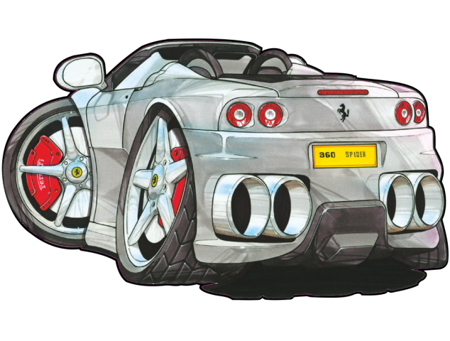 Autocollant 1434-Ferrari-360-spyder - Ferrari