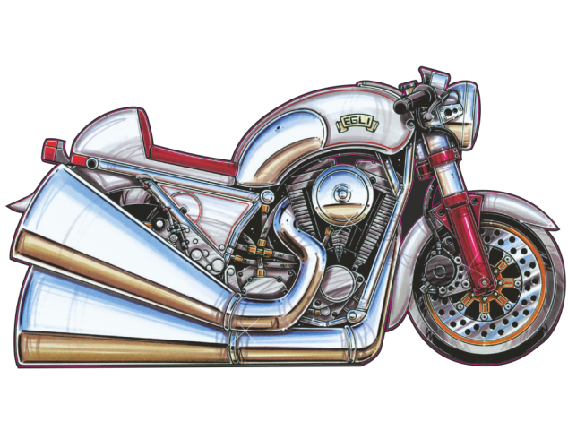 Autocollant 1458-Harley-Egli - Harley