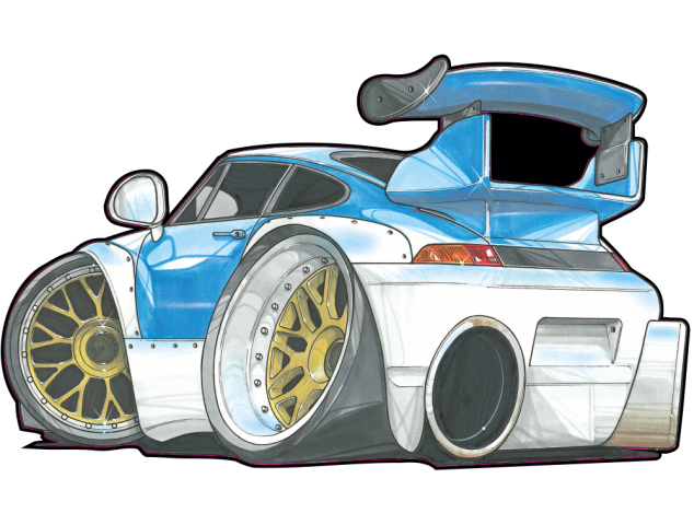 Autocollant 1749-Porsche-GT-Racer - Porsche