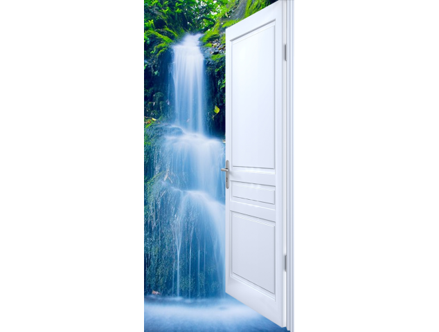 Autocollant Mural Panoramique Vert Montagne 120x80cm - Effet 3D Trompe-l'œil, Vinyle Amovible - Pour Salon, Chambre