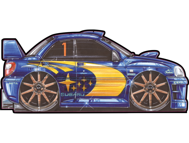 Autocollant 1851-Rally Side - Subaru