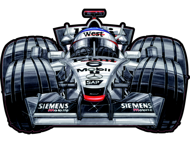Autocollant F1_Kimi_Raikkonen - Cars-toons F1
