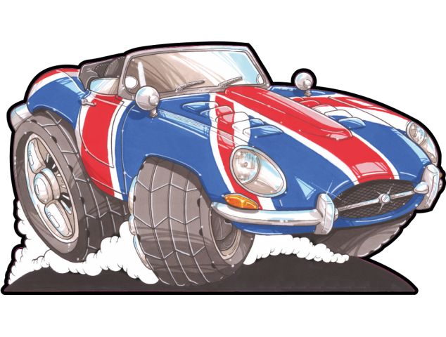 Autocollant 2060-Jaguar E-Type Austin Powers - TV/FILM