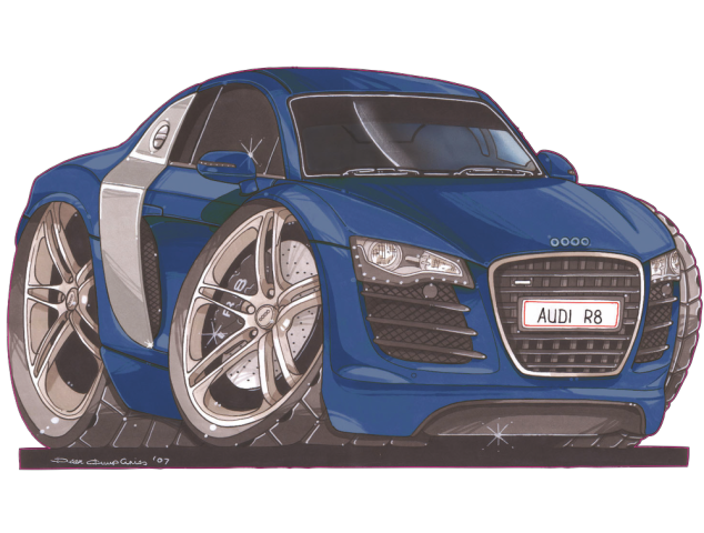 Audi_R8_Blue - Caricatures Tuning