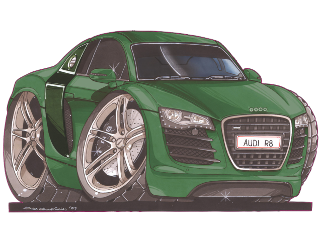 Audi_R8_Green - Caricatures Tuning