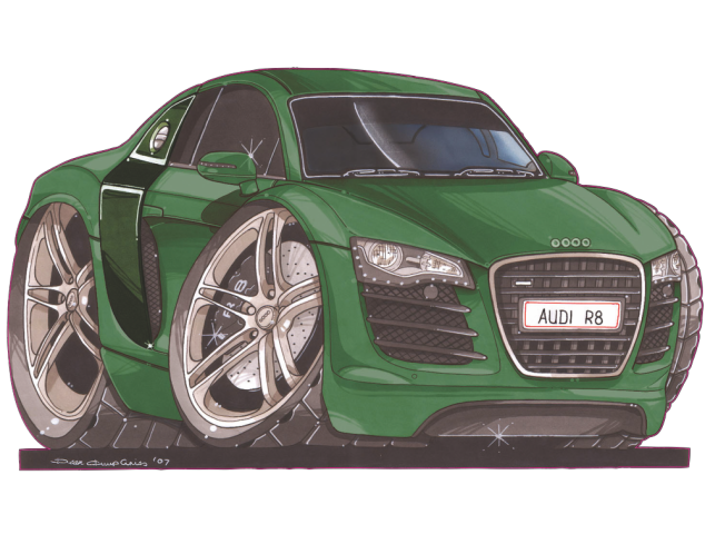 Audi_R8_Green - Caricatures Tuning