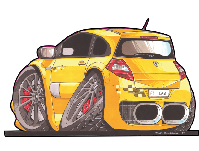 Autocollant 2332-Renault Megane F1 Team - Renault
