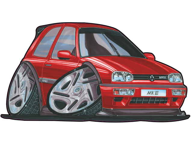 Autocollant 2457-Golf MKIII VR6 - VolksWagen