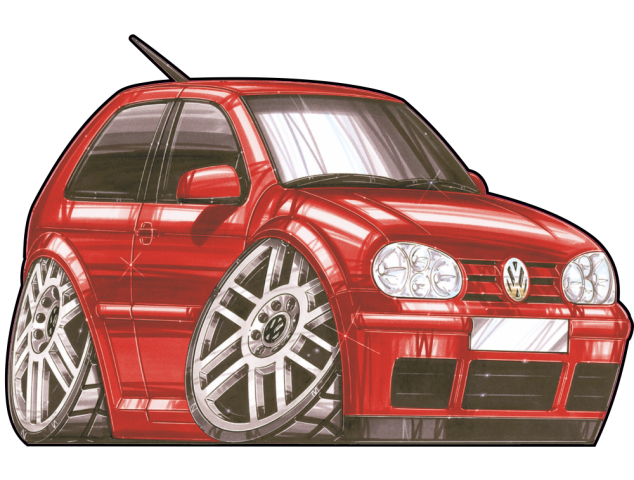 Autocollant 2508-Golf VR6 - VolksWagen