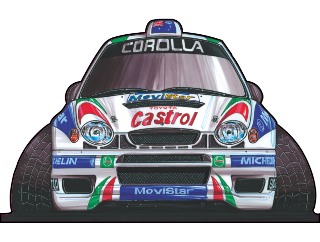 Autocollant 255-Toyota-WRC - Toyota