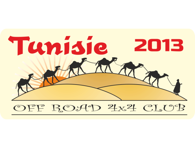 Autocollant 4x4 Off Road Tunisie 2013 - Raid 4X4