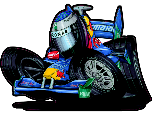 Autocollant F1_Sauber_Alesi - Cars-toons F1