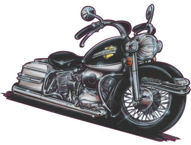 Autocollant 499-Harley-Electra - Harley