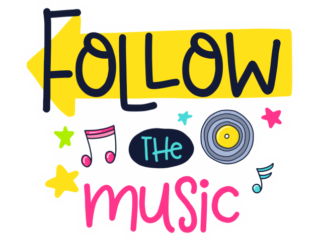 Autocollant Follow The Music - Autocollants Couleurs