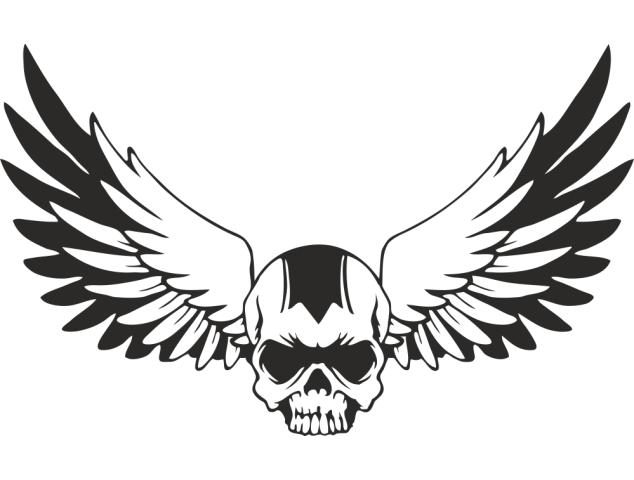 Sticker Skull Wings 2 - Têtes de Mort
