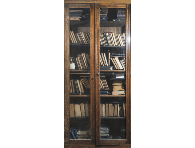 Sticker Porte Bibliothèque Trompe-l'œil - Dimensions 204x63 Cm - Déco Intérieure Adhésive - Fabriqué En France