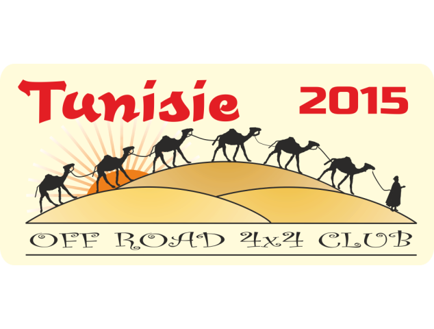 Autocollant 4x4 Off Road Tunisie 2015 - Raid 4X4