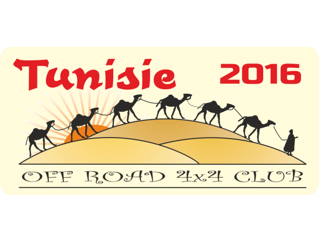 Autocollant 4x4 Off Road Tunisie 2016 - Raid 4X4