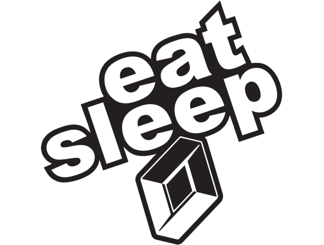 Sticker Eat Sleep Renault - Auto Renault