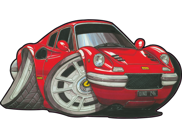 Autocollant 726-Ferrari-Dino - Ferrari