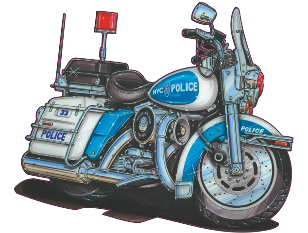 Autocollant 734-Harley-Police - Harley