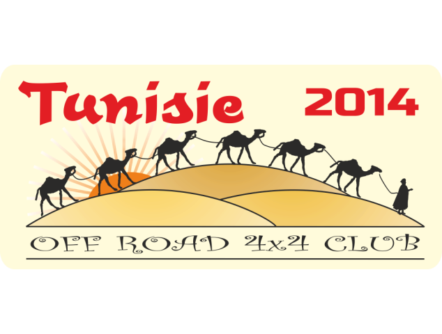 Autocollant 4x4 Off Road Tunisie 2014 - Raid 4X4