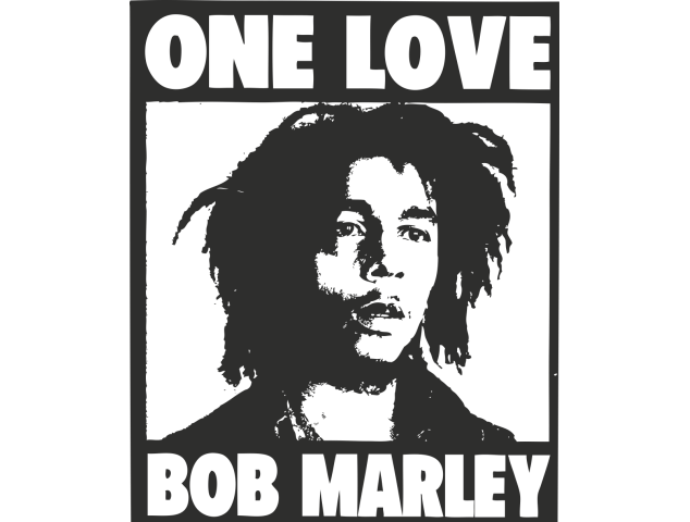 Sticker Bob Marley One Love - Personnages