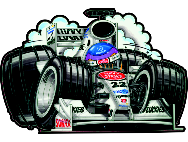 Autocollant F1_BMW_Schumacher - Cars-toons F1