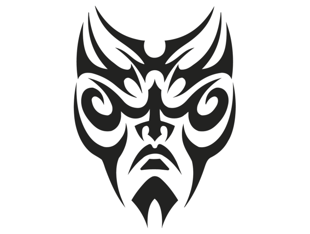 Sticker mural Masque - Masques