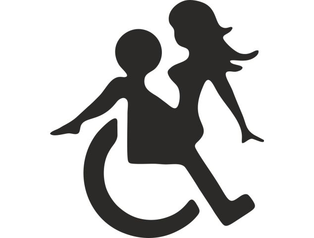 Sticker Handicapé Too Sexy - Signalétique