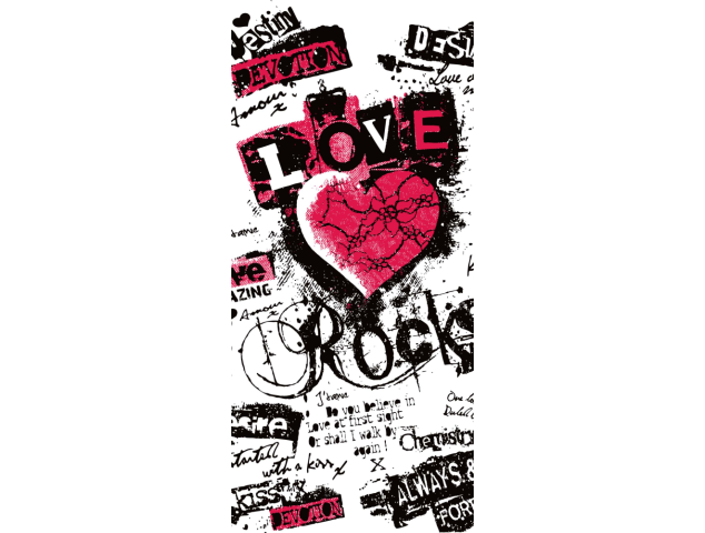 Sticker Porte Graffiti Love Rocks - Stickers Porte