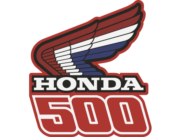 Autocollant Honda Moto 500 Gauche - Stickers Honda