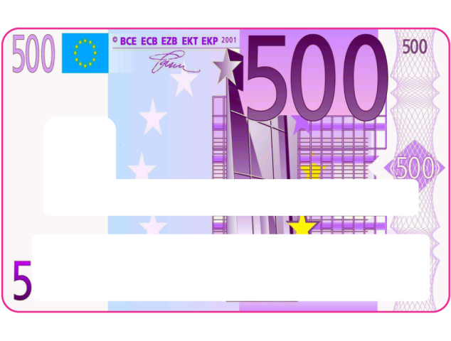Sticker CB 500 Euros - Skin pour Carte Bancaire - Carte Bancaire