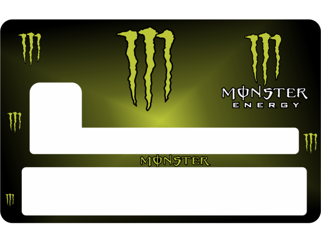 Sticker Cb Monster Energy - Skin Pour Carte Bancaire - Carte Bancaire