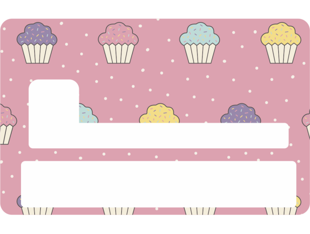 Sticker Cb Cup Cake - Skin Pour Carte Bancaire - Carte Bancaire