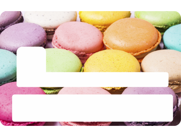 Sticker Cb Macaron - Skin Pour Carte Bancaire - Carte Bancaire