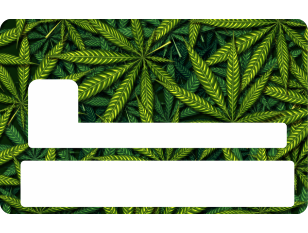 Sticker Cb Cannabis - Skin Pour Carte Bancaire - Carte Bancaire