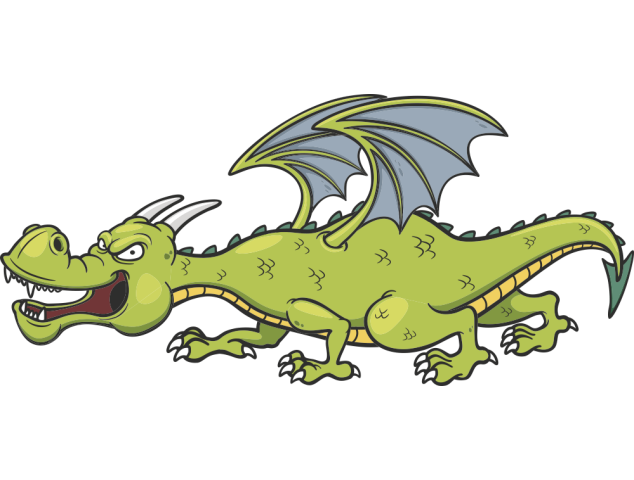 Autocollant Enfant Dragon En Colère - Stickers Enfants