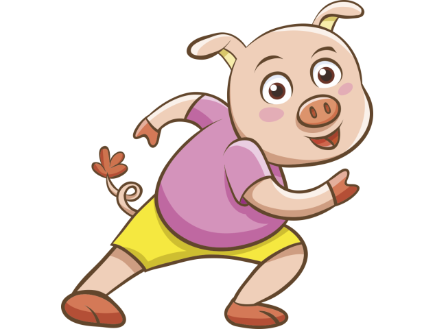 Autocollant Enfant Cochon - Stickers Enfants