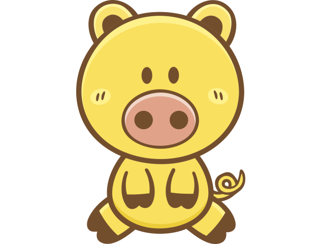 Autocollant Enfant Cochon 2 - Stickers Enfants