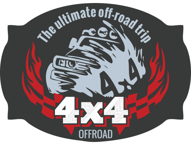 Autocollant 4x4 Off Road Trip - Raid 4X4