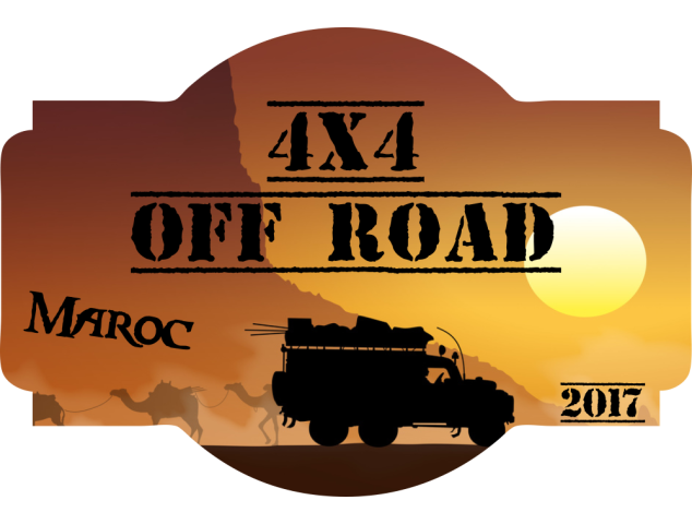 Autocollant 4x4 Off Road Maroc 2017 - Raid 4X4