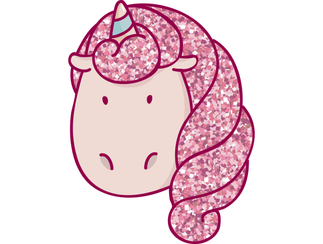 Autocollant Licorne Paillettes - Stickers Enfants