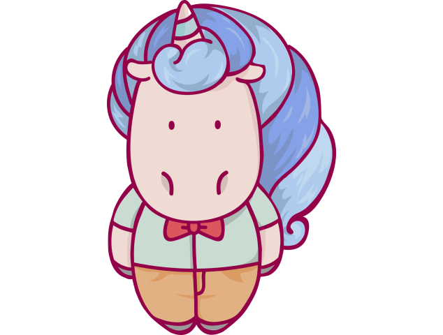 Autocollant Licorne Costume - Stickers Enfants