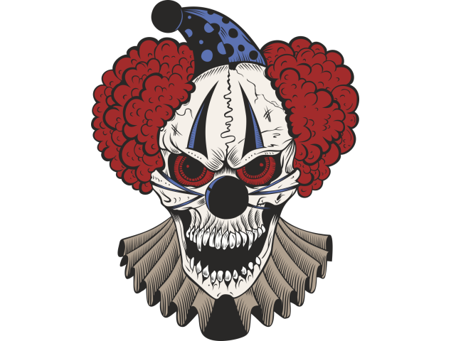 Autocollant Clown Peur 7 - Autocollants