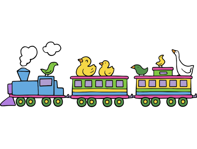 Autocollant Enfant Train 1 - Stickers Enfants