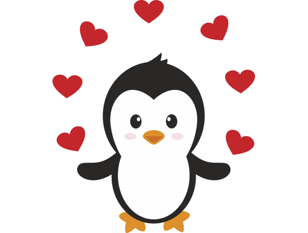 Autocollant Pingouin Cur - Stickers Enfants