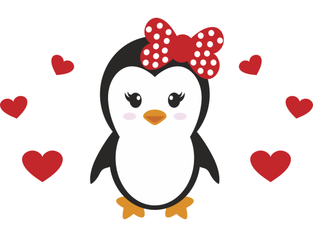 Autocollant Pingouin Cur 2 - Stickers Enfants